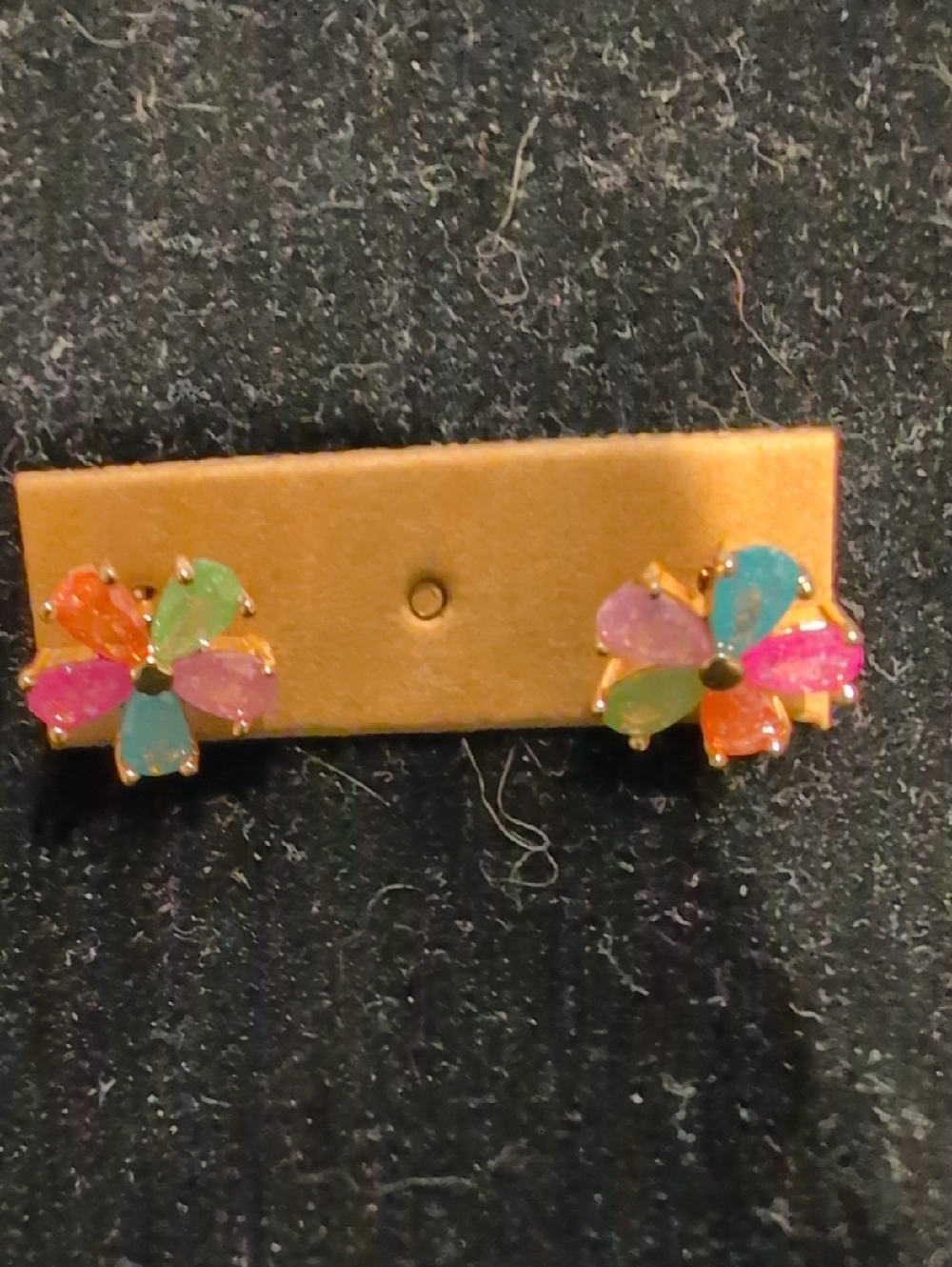 Rose Gold Plated Candy Flower Petal Stud Earrings